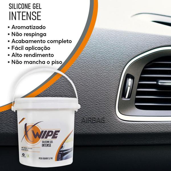 Imagem de Silicone Gel Automotivo XWipe 3,2kg Perfumado Revitaliza