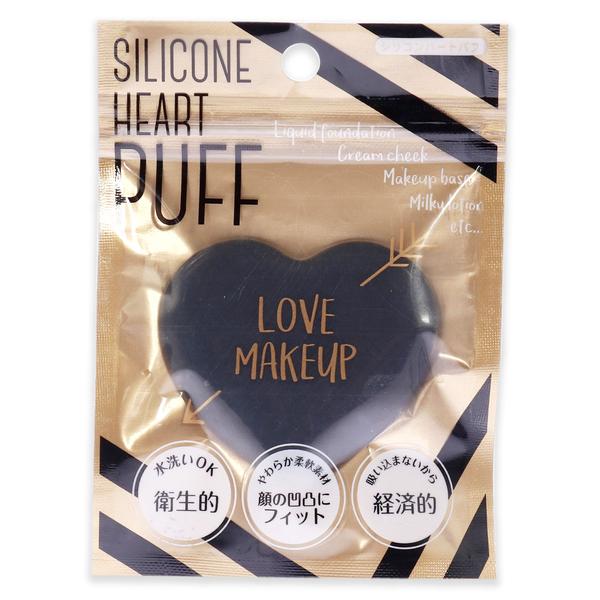 Imagem de Silicone Heart Puff Sun Smile para mulheres, preto, 1 unidade