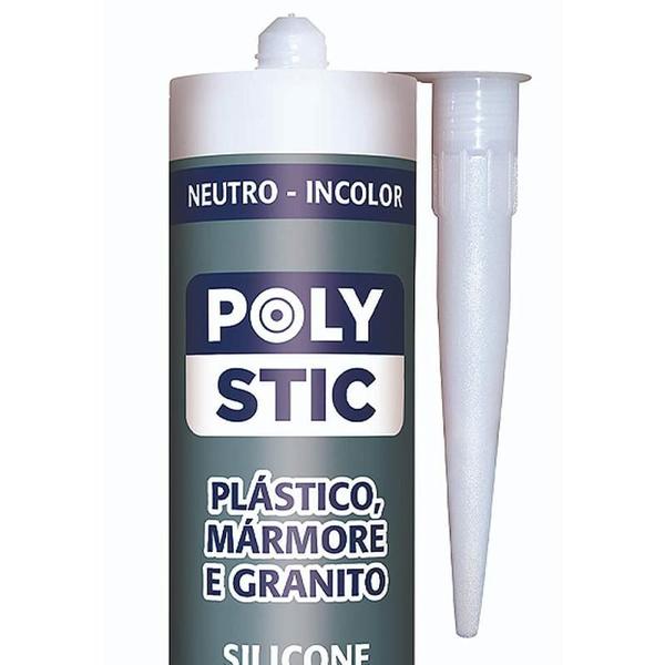 Imagem de Silicone Incolor Tubo 250G Neutro Para Pedra Mármore ZN142 PULVITEC