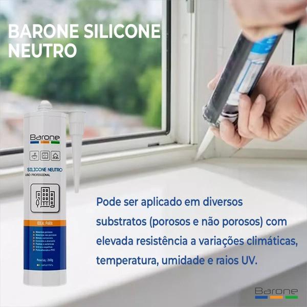 Imagem de Silicone Neutro Monocomponente Elastico 260g Incolor Kit C/2