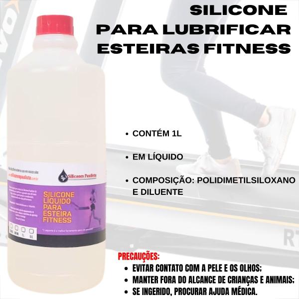 Imagem de Silicone Para Esteira Ergonometrica Lubrificante Academia 1L Academia Ou Doméstica Silicone Paulista