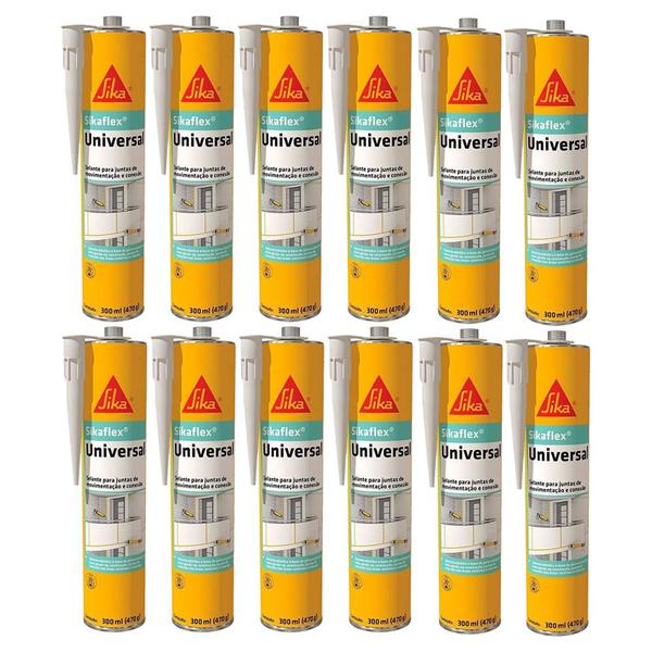 Silicone Sikaflex Universal Cinza 300g Sika Selante 12 Un Imagem de Silicone Sikaflex Universal Cinza 300g Sika Selante 12 Un