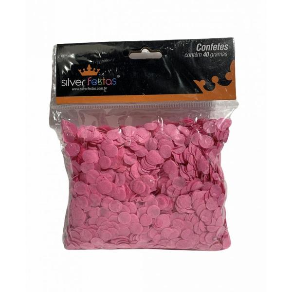 Imagem de Silver Confetes Red Rosa Bebe 40 Grs