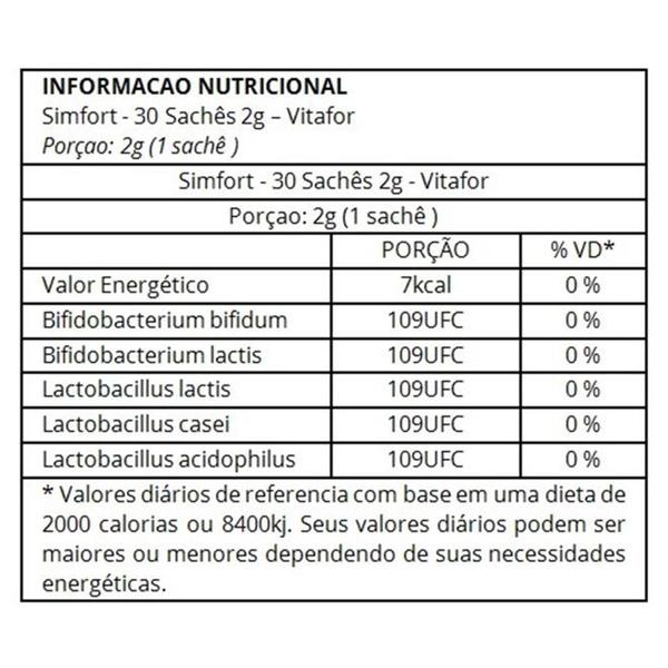 Imagem de SIMFORT 30 sachês de 2g - Vitafor