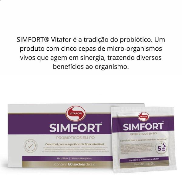 Imagem de Simfort Probiótico 2g Caixa 60 Sachês Vitafor