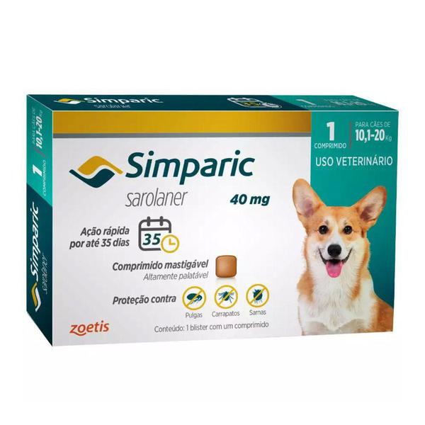 Imagem de Simparic 40mg azul - Zoetis