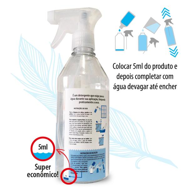 Imagem de Simple Clean Vidros e Metais Detergente neutro biodegrádavel super concentrado 500ml rende até 250L