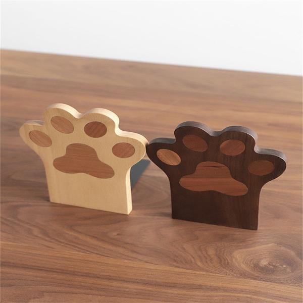 Imagem de Simples Dente de Pata de Gato de Madeira, Bookends para estudantes,