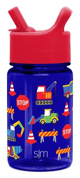 Imagem de Simples Modern 12oz Summit Kids Tritan Water Bottle com Tampa de Palha para Criança - Lava-louças Safe Travel Tumbler - Em Construção