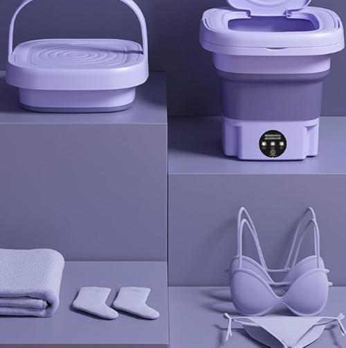 Imagem de Simplifique Sua Rotina A Mini Máquina Lavar Roupa Dobrável