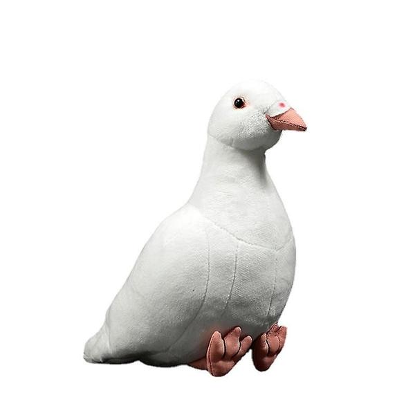 Imagem de Simulação bonito pombo branco pelúcia brinquedo