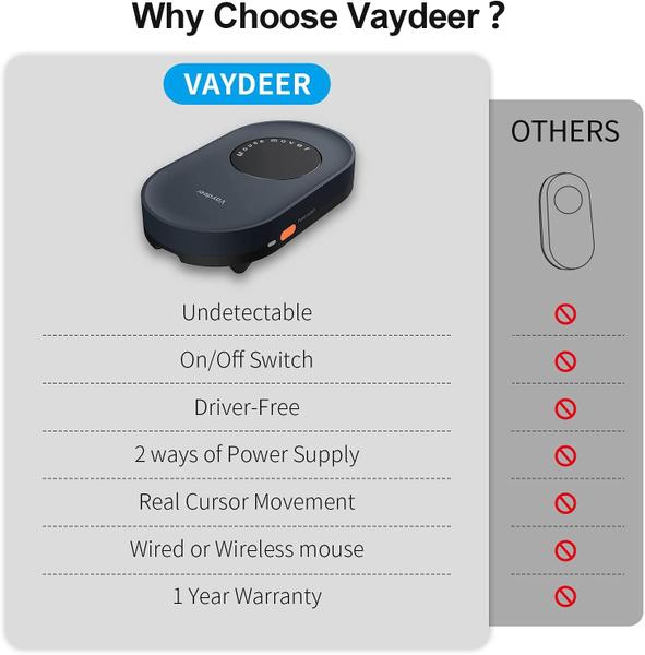 Imagem de Simulador de Movimento de Mouse com Interruptor On/Off e Adaptador de Energia - Livre de Driver