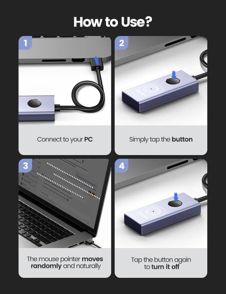 Imagem de Simulador de Movimento USB Plug-and-Play com Interruptor ON/OFF e Evita Modo de Suspensão