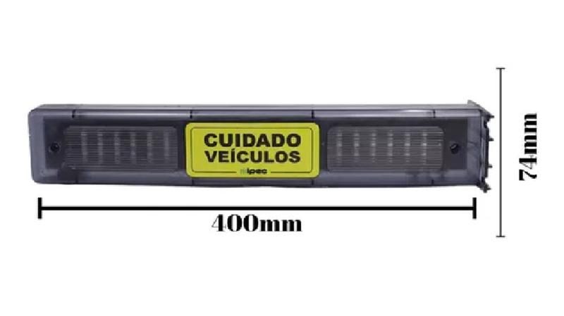 Imagem de Sinaleira Audiovisual Portão Veiculos Maxi 72 Led's Ipec 2771