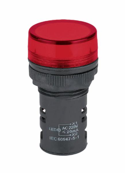 Imagem de Sinaleiro 24v Ac Dc Led Vermelho 22mm