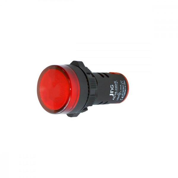 Imagem de Sinaleiro Jng ''Led'' Plastico Ad16-22 220V Vermelho 52071 - Kit C/10