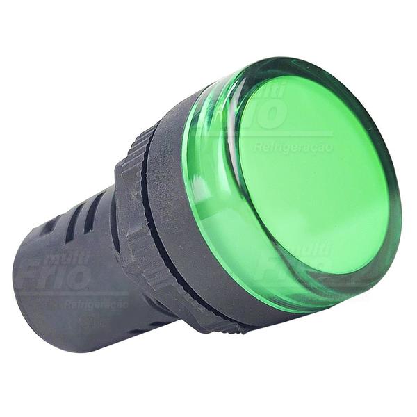 Imagem de Sinaleiro LED Verde 220V 22mm