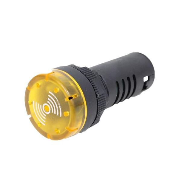 Imagem de Sinaleiro Sonoro E Iluminado 22Mm 24V Amarelo Modelo Bz