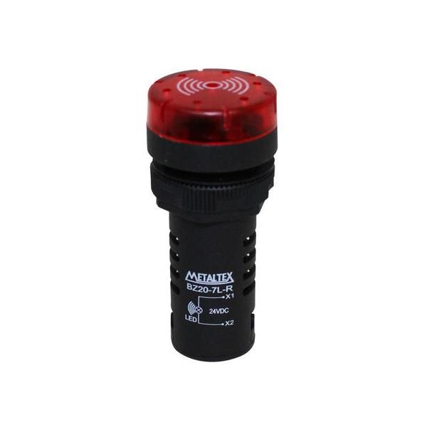 Imagem de Sinaleiro Sonoro E Iluminado 22Mm 24V Vermelho Modelo Bz