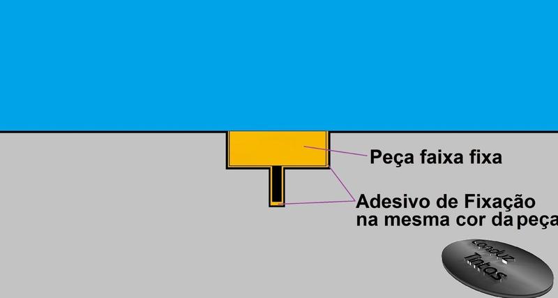 Imagem de Sinalização, demarcação sem tinta com faixa fixa - conduz