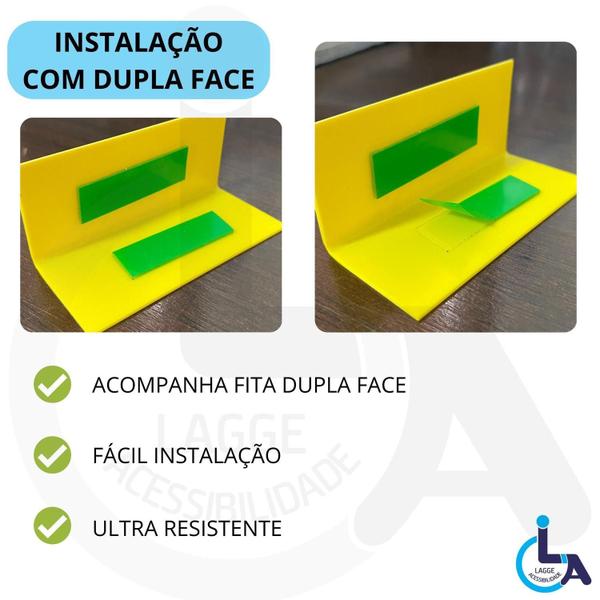 Imagem de Sinalizador degrau fotoluminescente c/adesivo 70x30mm 10pçs