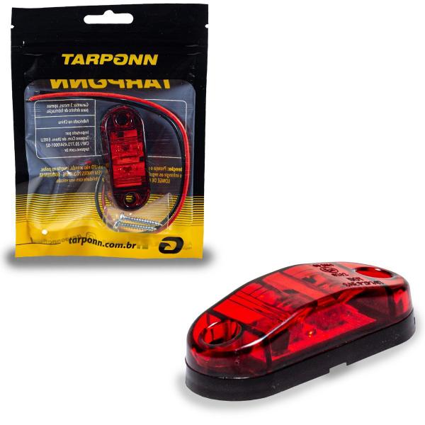 Sinalizador Lanterna Delimitadora 2 leds 12V 24V Vermelha - Tarponn Imagem de Sinalizador Lanterna Delimitadora 2 leds 12V 24V Vermelha