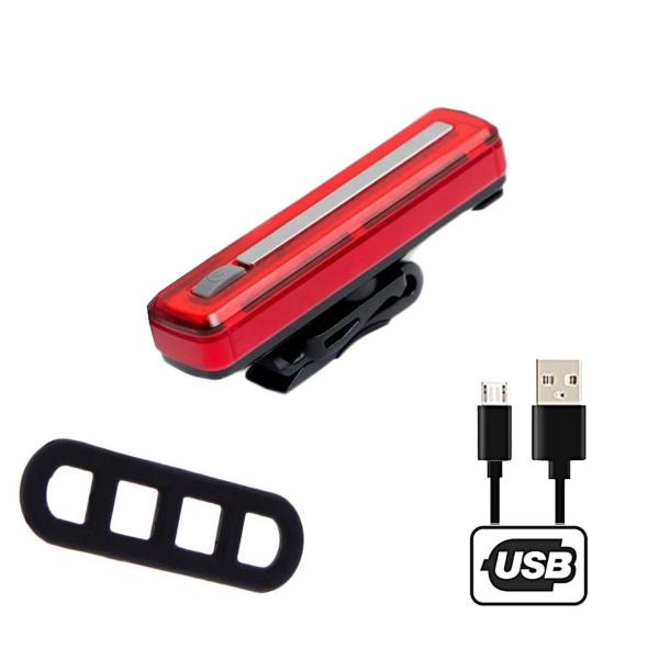 Imagem de Sinalizador lanterna traseira bike TSW 50 lumens recarregável USB