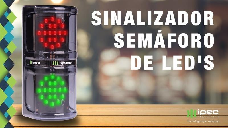 Imagem de Sinalizador Semaforo Led Vermelho Verde Bivolt 127/220Vac Ipec