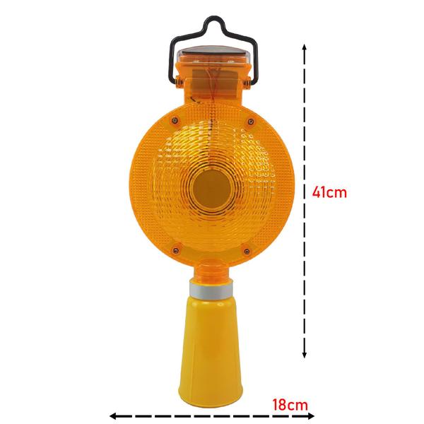 Sinalizador Solar Viário para Cone Obra Luz Solar Automático Sinalização Led Energia Solar Chuva Estrada Rua - Braslu Imagem de Sinalizador Solar Viário para Cone Obra Luz Solar Automático Sinalização Led Energia Solar Chuva Estrada Rua