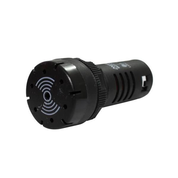 Imagem de Sinalizador Sonoro 22mm Preto 220V Som Pulsante 50dB