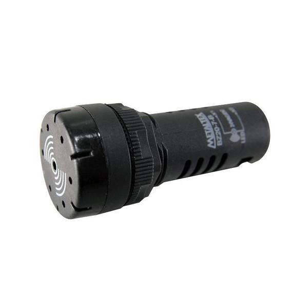 Imagem de Sinalizador Sonoro 22mm Preto 24VCA/CC 50dB Pulsante