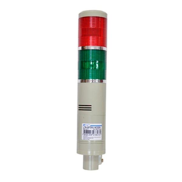 Imagem de Sinalizador Torre 220V Buzzer Verde e Vermelho Luz Intermitente LTA-207-2WJ JNG