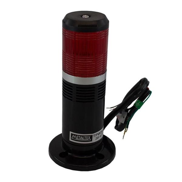 Imagem de Sinalizador Torre 24Vcc Buzzer Vermelho Tpws6-71R-B Metaltax