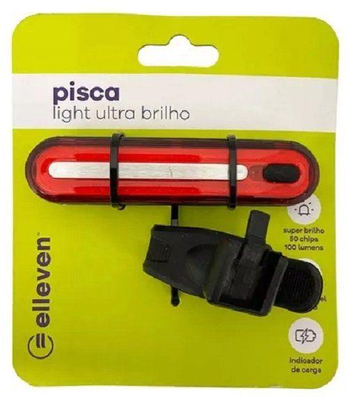 Imagem de Sinalizador Traseiro Pisca Light Ultra Brilho 50 Leds 100 Lumens USB - ELLEVEN