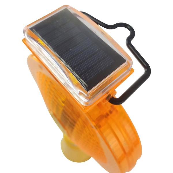 Imagem de Sinalizador Viario Solar Kit 12 Uni Cone Sinalizaçao Estrada Obra Rodovia Rua Iluminaçao Segurança Evita Acidentes Transito