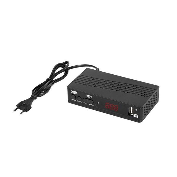 Imagem de Sintonizador de TV DVB-T2 Terrestre H.265 Suporta AV USB Remote Preto