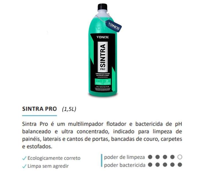 Imagem de Sintra Pro Limpeza Interna Bactericida 1,5l Vonixx