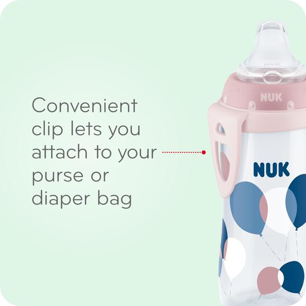 Imagem de Sippy Cup NUK Active 300 ml, 12 meses ou mais, sem BPA, pacote com 2