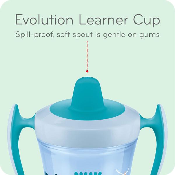 Imagem de Sippy Cup NUK Evolution Soft Spout Learner, pacote com 2 unidades