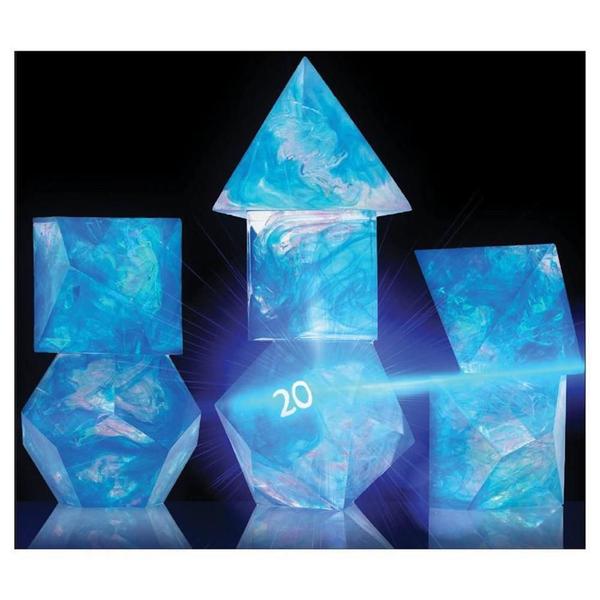 Imagem de Sirius Dice 7-Set Manto & Adaga Blue Dice Pack UV Preto