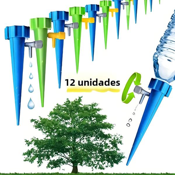 Imagem de Sistema De Irrigação Por Gotejamento Automático Ajustável Auto Rega Para Plantas De Flores Jardim