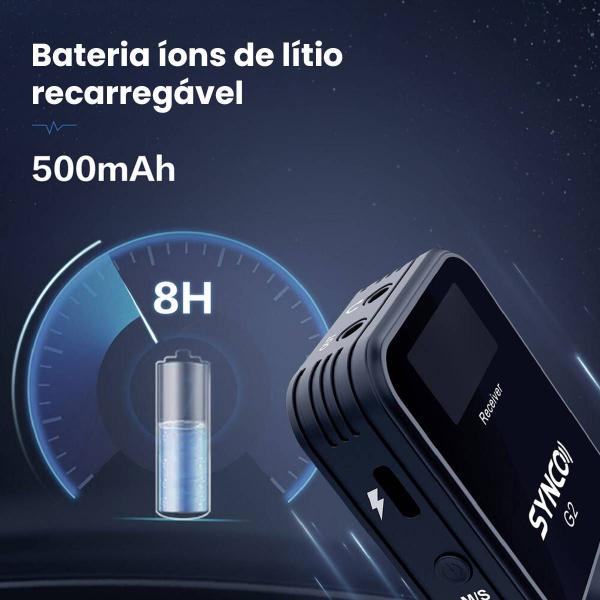 Imagem de Sistema De Microfone Duplo Sem Fio Synco G2a2 Para Câmeras E Smartphone (2,4 Ghz)