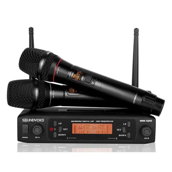 Imagem de Sistema de Microfone sem fio Soundvoice MM-520SF Duplo