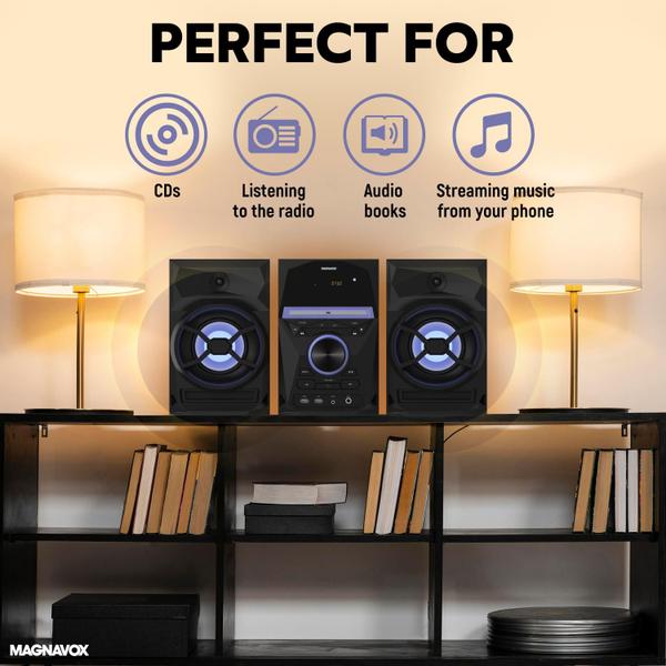 Imagem de Sistema de prateleira de CD Magnavox Bluetooth FM 30W - Preto