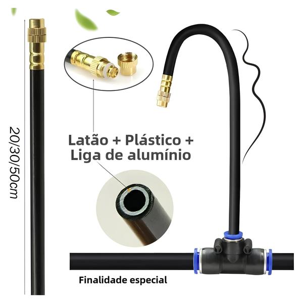 Imagem de Sistema de Resfriamento por Nebulização com Bico de Latão Ajustável 360° - Pulverizador de Irrigação