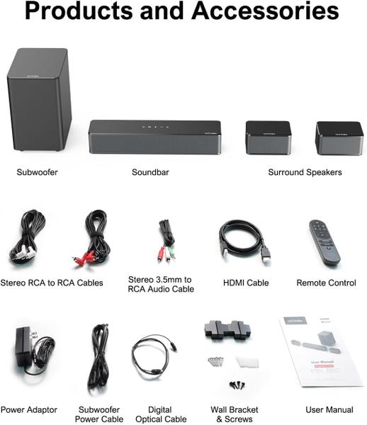 Imagem de Sistema de som surround ULTIMEA 5.1 Barra de som virtual 320W