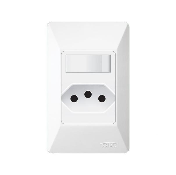 Imagem de Sistema Externo Interruptor Simples e Tomada 2P+T 10A/250V - FAME (1409)