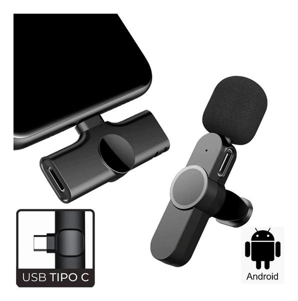 Imagem de Sistema Microfone Lapela Duplo 360 Smartphone Android Usb-C