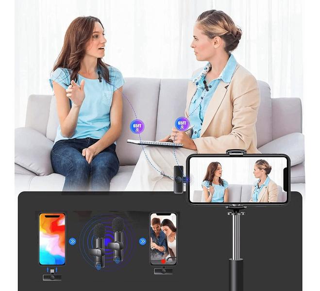 Imagem de Sistema Microfone Lapela Duplo Usb-c 360 Smartphone Android