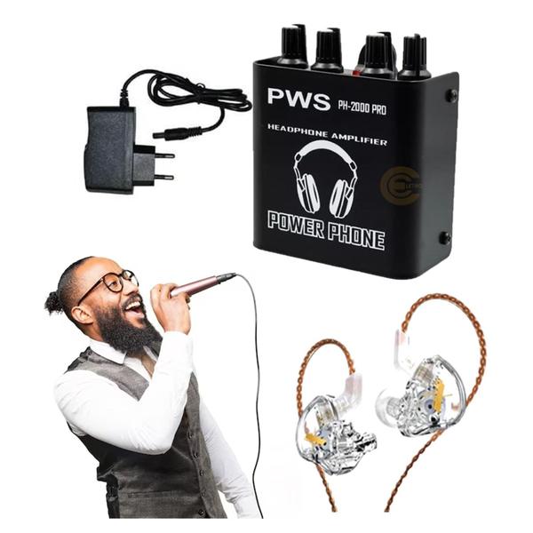 Imagem de Sistema Retorno De Palco In Ear Com Com Fio Amplificador Fone Profissional KZ Acustic EDX PRO